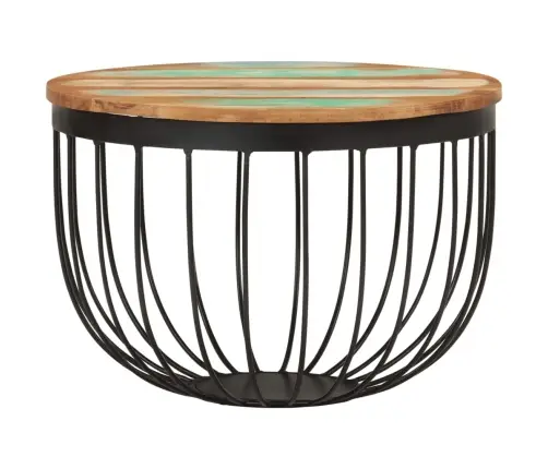 Kafijas Galdiņš, Ø50X35 Cm, Pārstrādāts Masīvkoks Un Tērauds Vidaxl