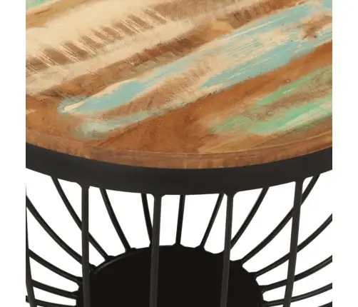 Kafijas Galdiņš, Ø50X35 Cm, Pārstrādāts Masīvkoks Un Tērauds Vidaxl