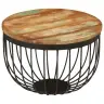 Kafijas Galdiņš, Ø50X35 Cm, Pārstrādāts Masīvkoks Un Tērauds Vidaxl