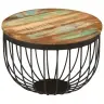 Kafijas Galdiņš, Ø50X35 Cm, Pārstrādāts Masīvkoks Un Tērauds Vidaxl