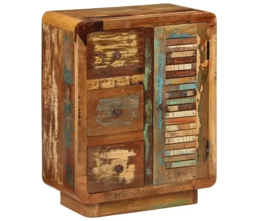 Kumode Ar 3 Atvilktnēm, 55X30X70 Cm, Pārstrādāts Masīvkoks Vidaxl