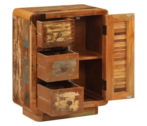 Kumode Ar 3 Atvilktnēm, 55X30X70 Cm, Pārstrādāts Masīvkoks Vidaxl