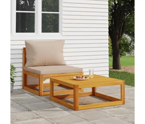 2-Daļīgs Dārza Dīvāna Komplekts Ar Spilveniem, Akācijas Koks Vidaxl