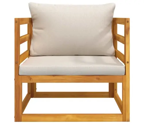 Sodo Krėslas Su Šviesiai Pilkomis Pagalvėlėmis, Akacija