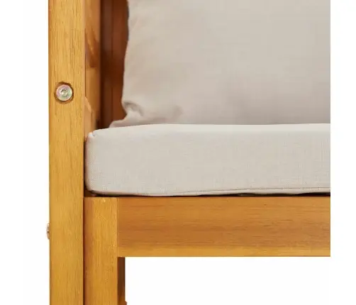 Sodo Krėslas Su Šviesiai Pilkomis Pagalvėlėmis, Akacija