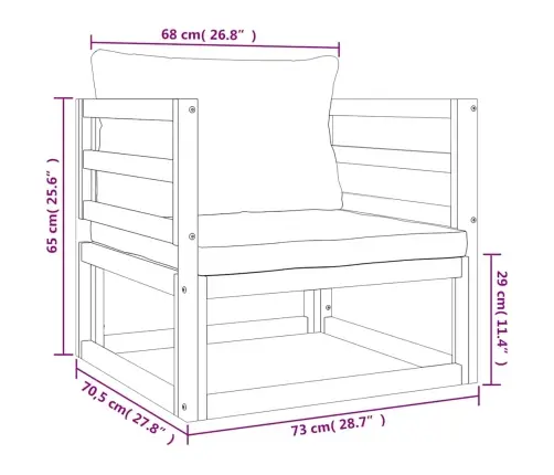 Sodo Krėslas Su Šviesiai Pilkomis Pagalvėlėmis, Akacija