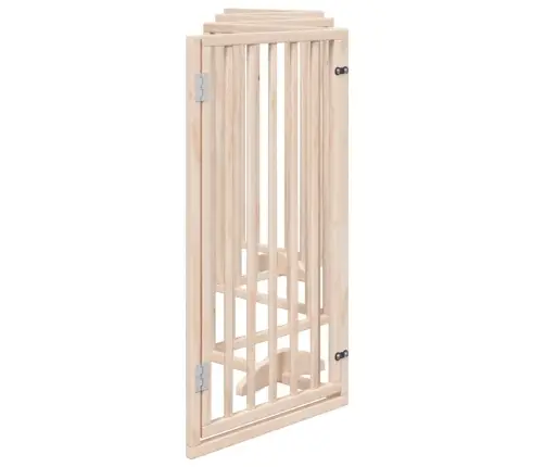 Suņu Vārti Ar Durvīm, Salokāmi, 6 Paneļi, 300 Cm, Papeles Koks Vidaxl