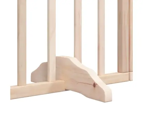 Suņu Vārti Ar Durvīm, Salokāmi, 4 Paneļi, 320 Cm, Papeles Koks Vidaxl