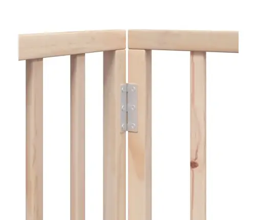 Suņu Vārti Ar Durvīm, Salokāmi, 4 Paneļi, 320 Cm, Papeles Koks Vidaxl