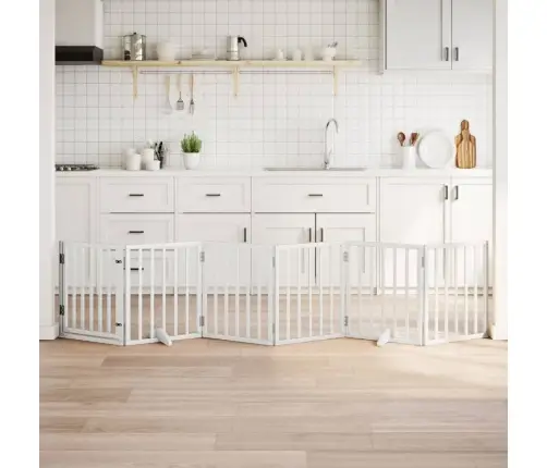 Varteliai Šunims Su Durimis, 6 Segmentai, Balti, 300cm Tuopa