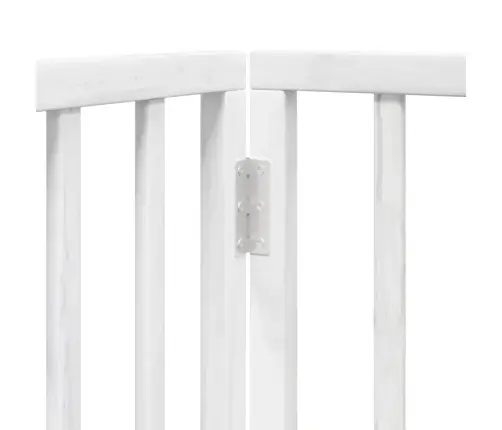 Šuns Varteliai Su Sulankstomomis Durelėmis, 6 Panelės, Balti, 300 cm Tuopos Mediena