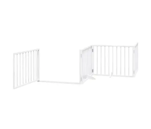 Suņu Vārti Ar Durvīm, Salokāmi, 4 Paneļi, 320 Cm, Papeles Koks Vidaxl