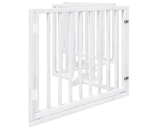 Suņu Vārti Ar Durvīm, Salokāmi, 4 Paneļi, 320 Cm, Papeles Koks Vidaxl