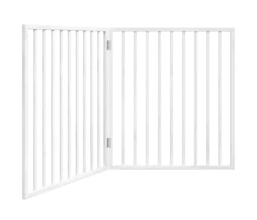 Sulankstomi Šuns Varteliai, 2 Dalys, Balti, 160 cm Tuopos Mediena