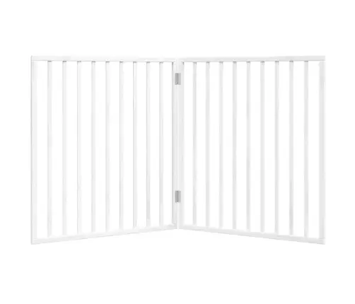 Sulankstomi Šuns Varteliai, 2 Dalys, Balti, 160 cm Tuopos Mediena