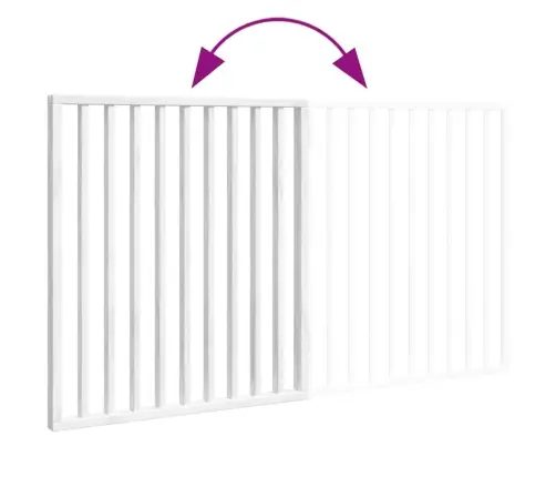 Sulankstomi Šuns Varteliai, 2 Dalys, Balti, 160 cm Tuopos Mediena