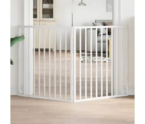 Sulankstomi Šuns Varteliai, 2 Dalys, Balti, 160 cm Tuopos Mediena