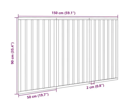 Varteliai Šunims, 3 Segmentai, Juodi, 150cm Tuopos Mediena