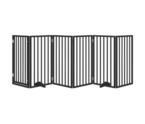 Varteliai Šunims Su Durimis, 6 Segmentai, Juodi, 300cm Tuopa