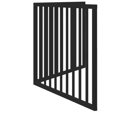 Suņu Vārti, Salokāmi, 2 Paneļi, Melni, 160 Cm, Papeles Koks Vidaxl