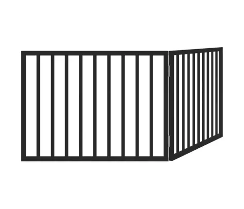 Sulankstomi Šuns Varteliai, 2 Dalys, Juodi, 160 cm Tuopos Mediena