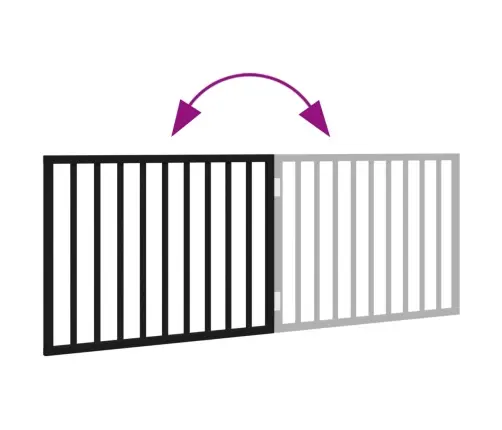 Suņu Vārti, Salokāmi, 2 Paneļi, Melni, 160 Cm, Papeles Koks Vidaxl