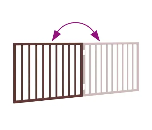 Kokkupandav Koeravärav, 2 Paneeli, Pruun, 160 cm Paplipuit
