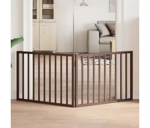 Kokkupandav Koeravärav, 2 Paneeli, Pruun, 160 cm Paplipuit