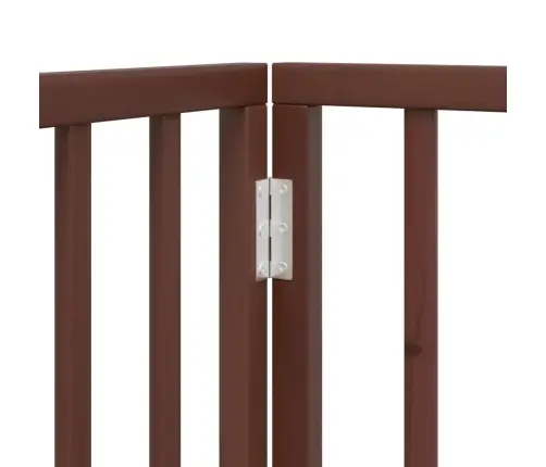 Suņu Vārti Ar Durvīm, Salokāmi, 4 Paneļi, 320 Cm, Papeles Koks Vidaxl
