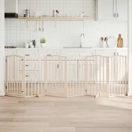 Koeravärav Uksega, Kokkupandav, 6 Paneeli, 300 cm Paplipuit