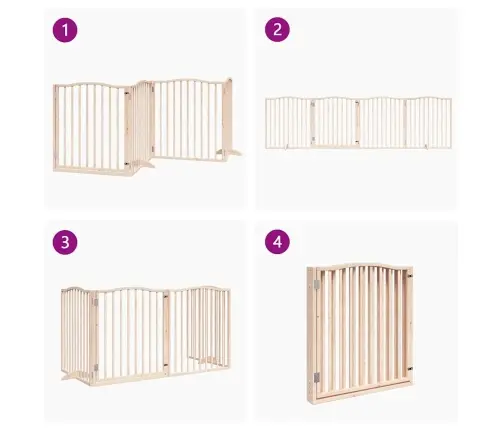 Varteliai Šunims Su Durimis, 4 Segmentai, 320cm Tuopos Mediena