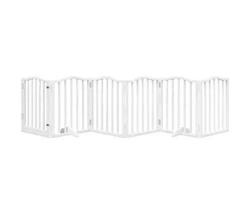 Suņu Vārti Ar Durvīm, Salokāmi, 6 Paneļi, 300 Cm, Papeles Koks Vidaxl