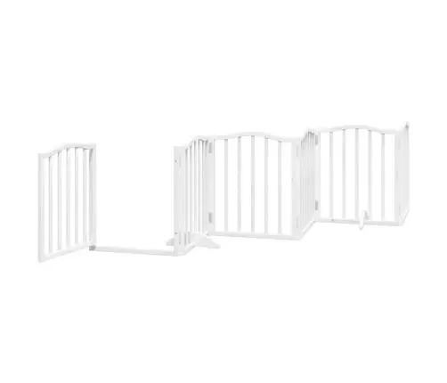 Suņu Vārti Ar Durvīm, Salokāmi, 6 Paneļi, 300 Cm, Papeles Koks Vidaxl