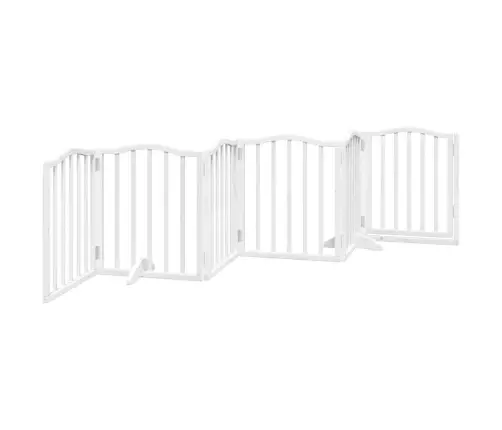 Suņu Vārti Ar Durvīm, Salokāmi, 6 Paneļi, 300 Cm, Papeles Koks Vidaxl