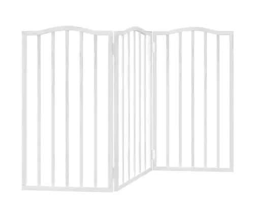 Suņu Vārti, Salokāmi, 3 Paneļi, 150 Cm, Papeles Koks Vidaxl