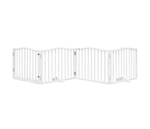 Varteliai Šunims Su Durimis, 4 Segmentai, Balti, 320cm Tuopa