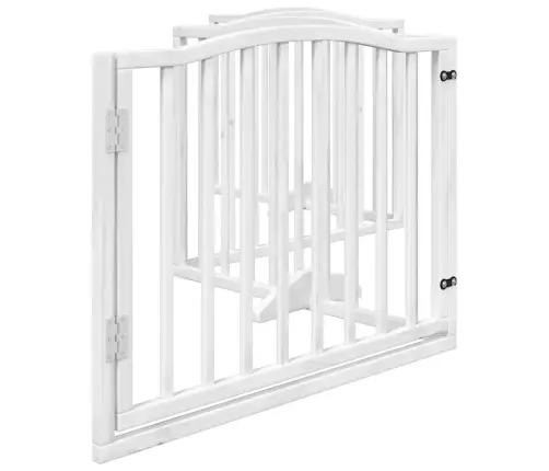 Varteliai Šunims Su Durimis, 4 Segmentai, Balti, 320cm Tuopa