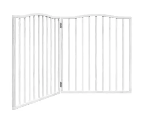 Varteliai Šunims Su Durimis, 4 Segmentai, Balti, 320cm Tuopa