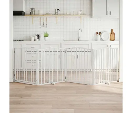 Varteliai Šunims Su Durimis, 4 Segmentai, Balti, 320cm Tuopa