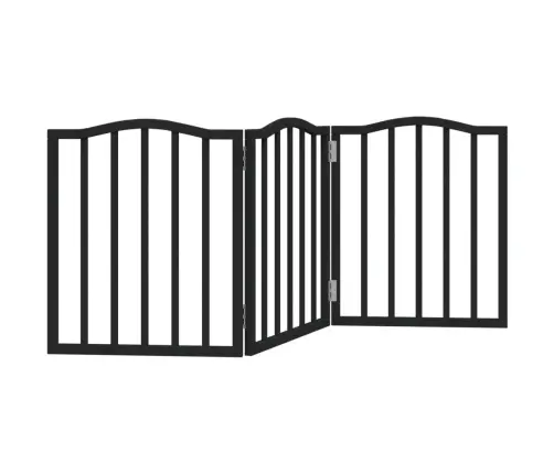 Kokkupandav Koeravärav, 3 Paneeli, Must, 150 cm Paplipuit