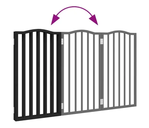 Varteliai Šunims, 3 Segmentai, Juodi, 150cm Tuopos Mediena