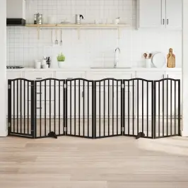 Varteliai Šunims Su Durimis, 6 Segmentai, Juodi, 300cm Tuopa