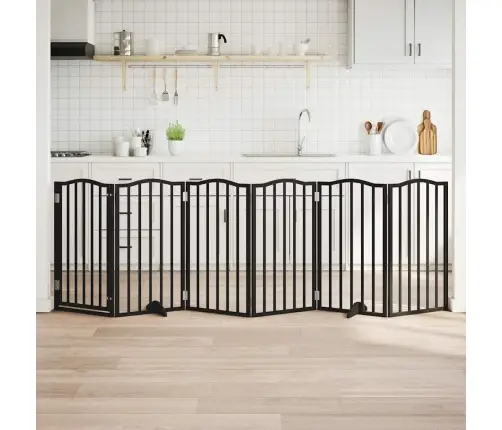 Varteliai Šunims Su Durimis, 6 Segmentai, Juodi, 300cm Tuopa