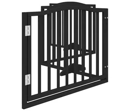 Suņu Vārti Ar Durvīm, Salokāmi, 4 Paneļi, 320 Cm, Papeles Koks Vidaxl