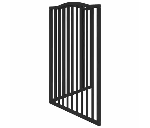 Suņu Vārti, Salokāmi, 2 Paneļi, Melni, 160 Cm, Papeles Koks Vidaxl