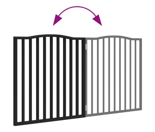 Suņu Vārti, Salokāmi, 2 Paneļi, Melni, 160 Cm, Papeles Koks Vidaxl