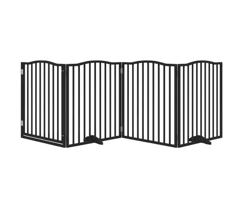 Varteliai Šunims Su Durimis, 4 Segmentai, Juodi, 320cm Tuopa