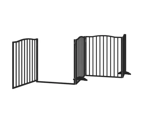 Varteliai Šunims Su Durimis, 4 Segmentai, Juodi, 320cm Tuopa