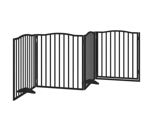 Varteliai Šunims Su Durimis, 4 Segmentai, Juodi, 320cm Tuopa