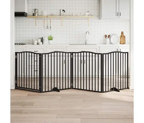 Varteliai Šunims Su Durimis, 4 Segmentai, Juodi, 320cm Tuopa